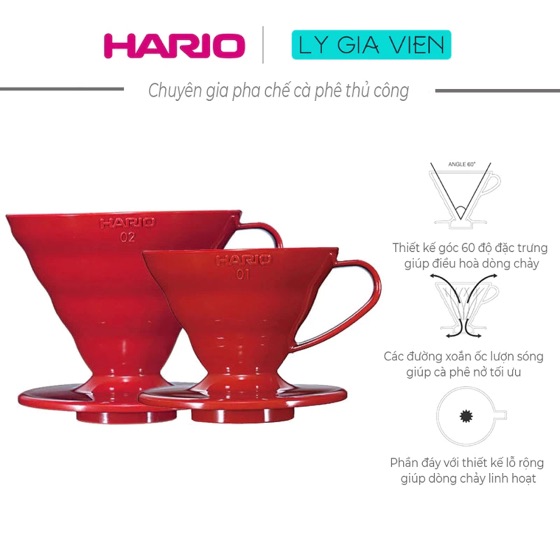 Phễu lọc — Hario V60 nhựa size 02